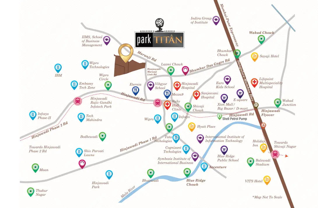 Pride Park Titan Hinjewadi  Location Map